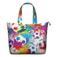 thumbnail image 1 of Weekender Bag with Baseball Soccer Prints Large Capacity Travel Tote Bag Lightweight Multipurpose for Boys, Teens, Athletes, 1 of 5
