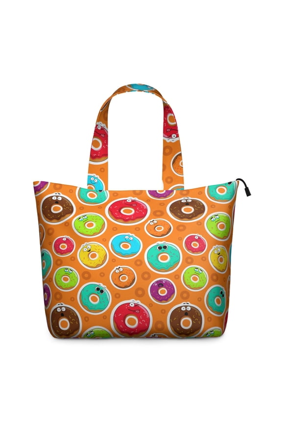 Weekender Bag with Doughnut Cy Designs Lightweight Multipurpose Tote Bag with Adjustable Strap for Foodie Donut Lovers