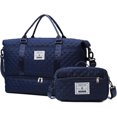thumbnail image 1 of Weekender Bags for Women, Carry on Overnight Weekend Travel Duffel Bag with Shoes Compartment &Toiletry Bag, Personal Item Bag for Travel Business Trips Sport Hospital(Dark blue), 1 of 8