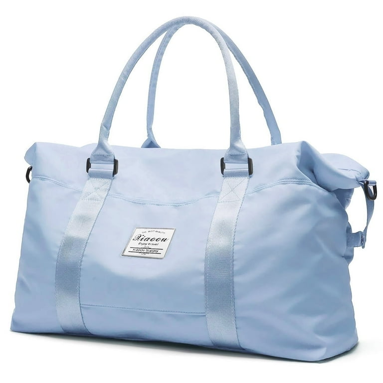 Cshidworld Waterproof Duffle Bag for Women, 37L, Light Blue