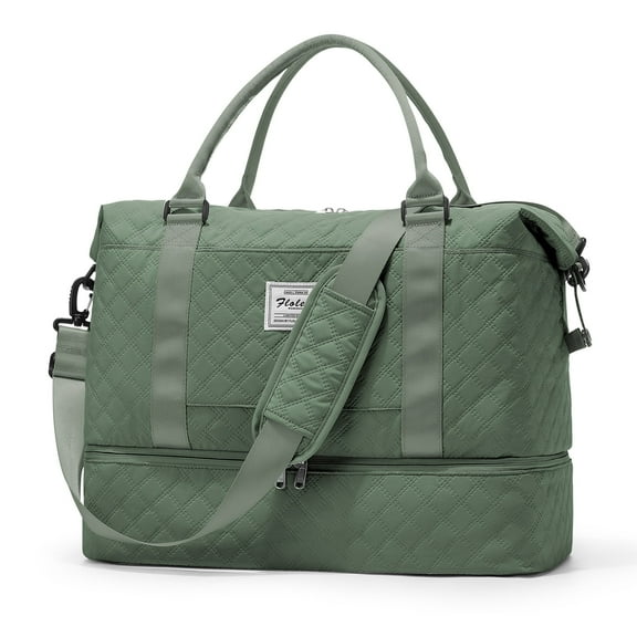 Weekender Bags for Women, Travel Duffel Bags with Shoe Compartment, Personal Item Travel Bag for Airlines, Carry on Overnight Tote Bag for Women, Olive Green