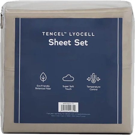 Weekender WK03KKSATS Tencel Lyocell Sheet Set - King / Sandstone