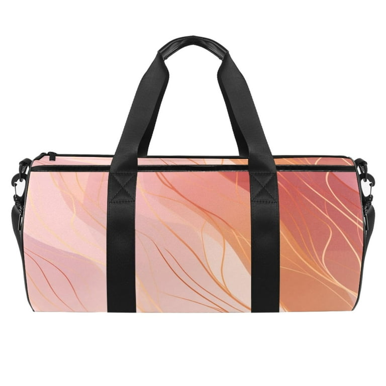 Weekender Travel Bag Small Gym Bag Abstract Marble Print Rose Gold Gym Duffle Bag Walmart