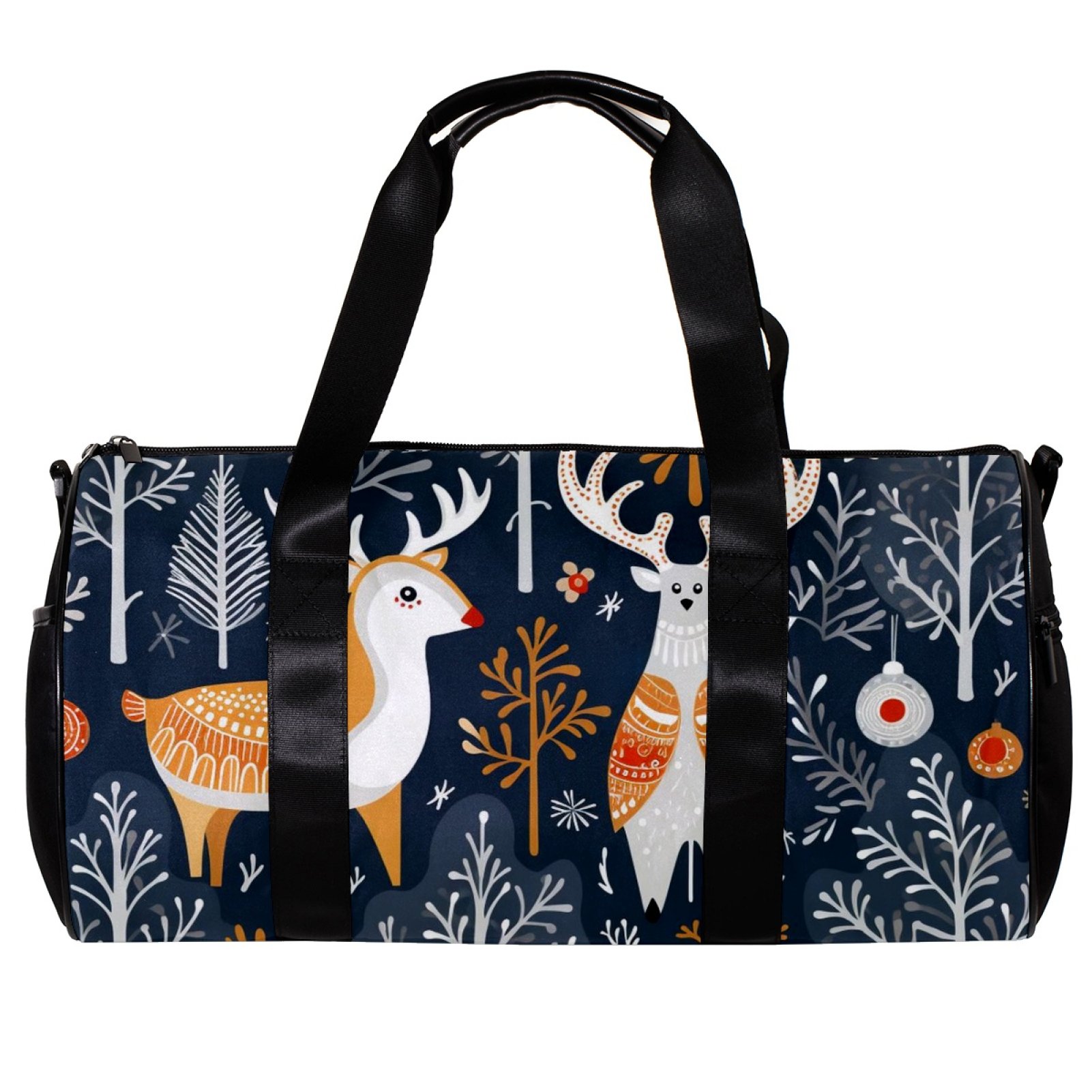 Weekender Travel Bag,Small Gym Bag,Animals Fox Owls Deer Gym Duffle Bag