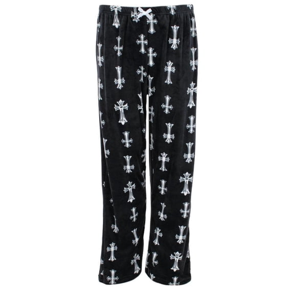 Weekending Gothic Cross Velour Pajama Pants (Women)