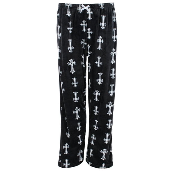 Weekending Gothic Cross Velour Pajama Pants (Women)