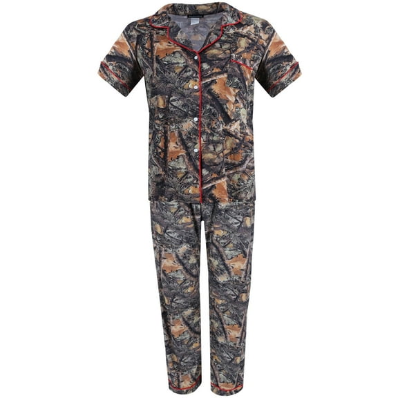 Weekending  Short Sleeve Camo Pajama Set (Women)