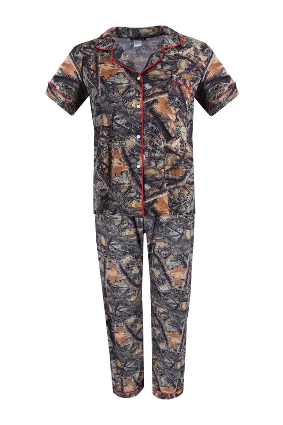 Short Sleeve Camo Pajama Set (Women)