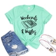 thumbnail image 1 of Weekends And Waffles T-shirt Women's Foodie Tee Waffle Shirt Party Tshirt Snack Shirts Brunch Gift, 1 of 3