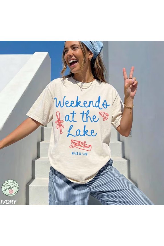 Weekends At The Lake Summer Vacation T-Shirt