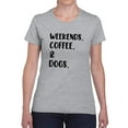 thumbnail image 1 of Weekends Coffee And Dogs T-Shirt Women -Smartprints Designs, Female Large, 1 of 4
