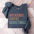 thumbnail image 1 of Weekends Coffee Basketball Sweatshirt, Basketball Mom Shirt, Basketball Lover, Coffee Lover Tee, Game Day Shirt, Sports Mom S02698, F2395 Tshirt All Size S-5XL, 1 of 5