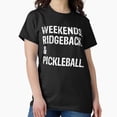 thumbnail image 1 of Weekends Ridgeback And Pickleball Funny Rhodesian Gift Art Unisex T-Shirt up to size 5XL, 1 of 2