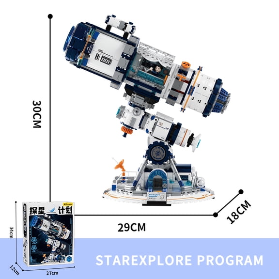 Weekit Telescope Building Blocks Sets Star Exploration Program High-tech Telescope Brick STEM Toys Adult Gift Wiht LED