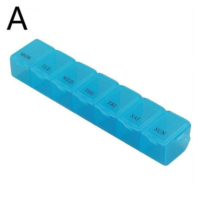 Weekly (7Day) Pill Organizer, Vitamin and Medicine Box, Large