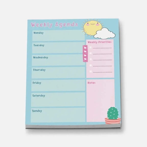 Weekly Agenda Kawaii Mini Stationery Notepad