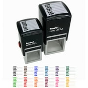 Weekly Days of the Week List Self-Inking Rubber Stamp Ink Stamper - Blue Ink - Large 1-1/2 Inch