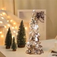 thumbnail image 1 of Weekly Deal karymi Battery Powered Christmas Tree Night Light Glass Table Lamp Holiday Decor for Indoor Outdoor Home Office Festive Atmosphere Gold Silver Colors Christmas Party Favors, 1 of 6
