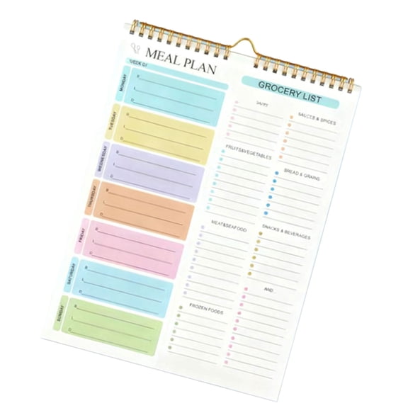 Weekly Diet Planner Meal Planning Notebook 52 Sheets Lined For Tracking Breakfast Dinner And Plans
