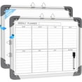 thumbnail image 1 of Weekly Dry Erase Board for Wall, 16" x 12" Magnetic Calendar White Board, Hanging Double-Sided Whiteboard, Small Portable for Planning, Drawing, Memo, to Do List, School, Home, Office, 1 of 8