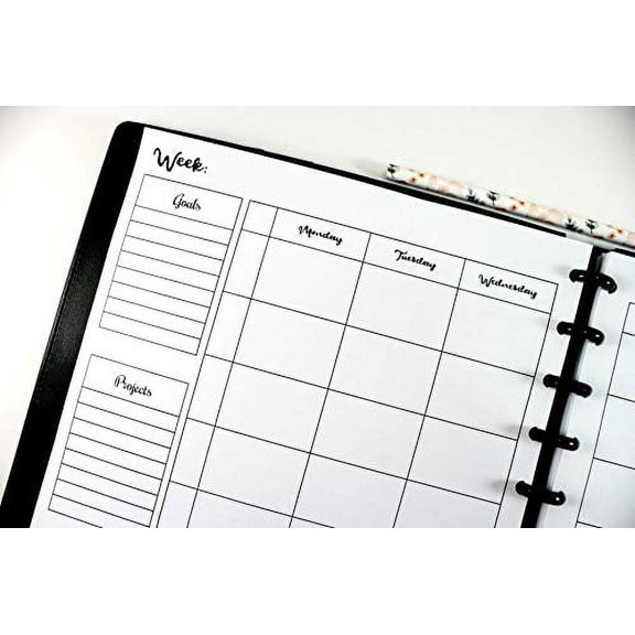 Weekly Lesson Planner Inserts for 11 Disc Planners
