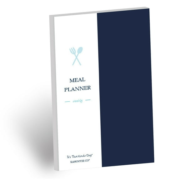 Weekly Meal Planner 6"x9", Soft Cover, Made in the USA, Navy