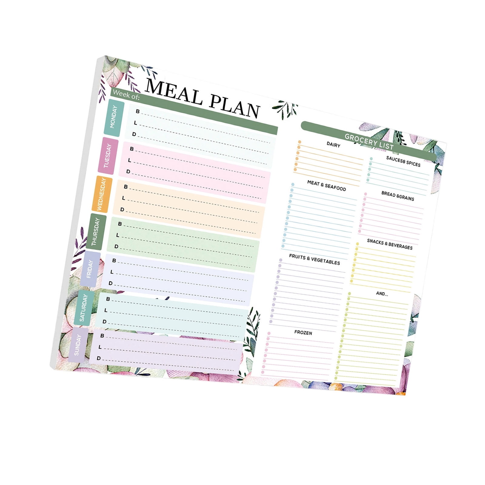 Weekly Meal Planner Notebook 52 Sheets Lined Fridge Dietary Tracking ...