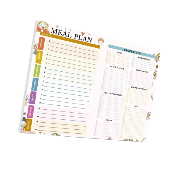 Weekly Meal Planner Notebook Fridge Dietary Journal Notepads for Daily ...