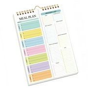 Weekly Meal Planner Notebook With Tearable Grocery Lists And Strong Spirals Binding For Organized Kitchen Refrigerator
