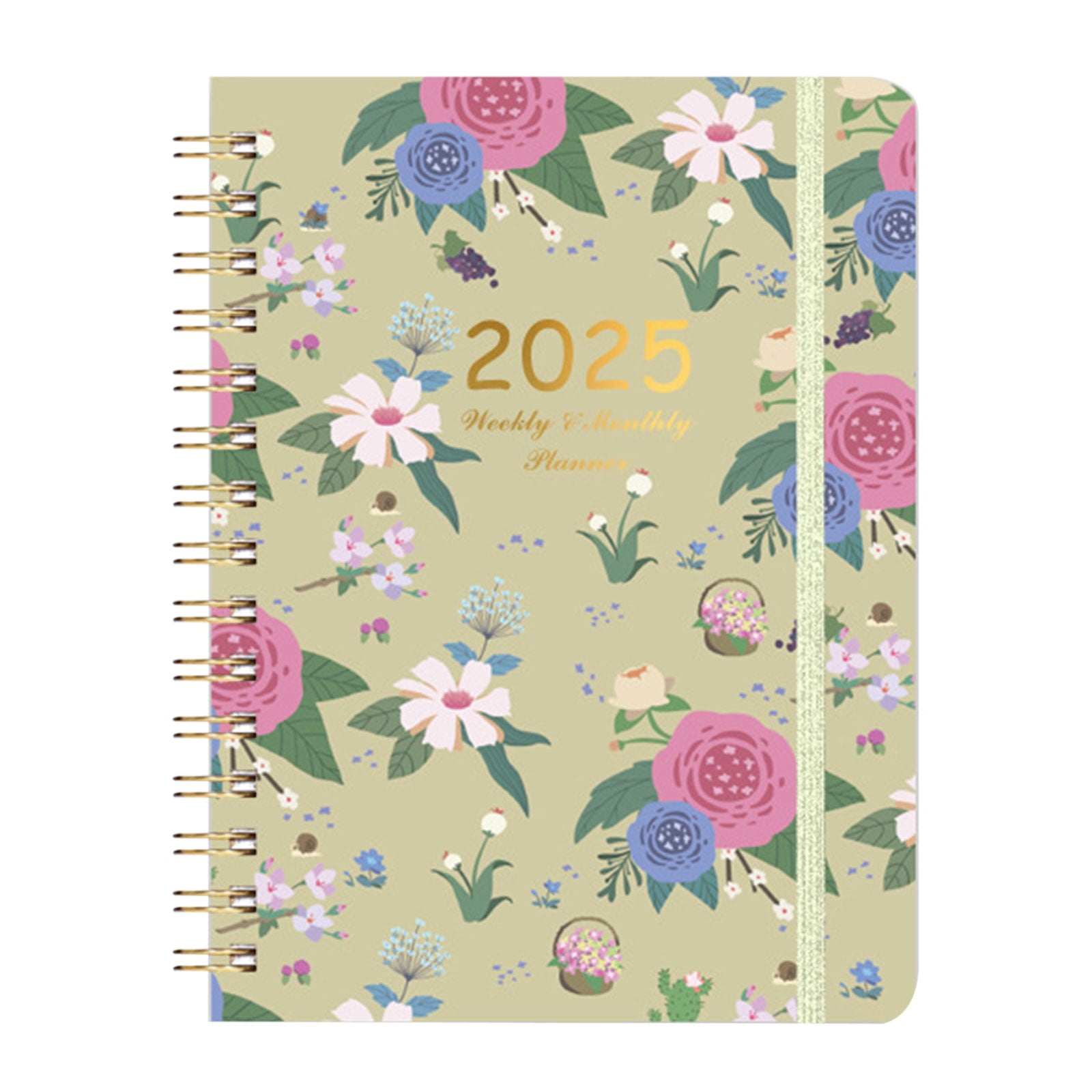 Weekly Monthly Planner 2025, Spiral Bound, 2025 Calendar Only, 12 Month