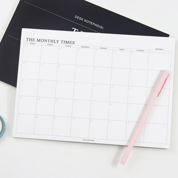Weekly Monthly Planner B5 60 Sheets Undated, Wenini Thick Paper Plan Management Book Easy To Tear Simplified Planning, Large Notebook for Study Room Teacher Office with To Do List Habit Tracker,