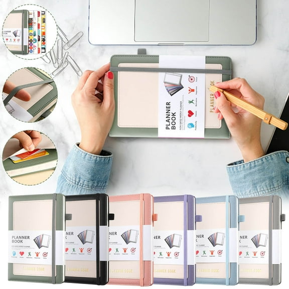 Weekly Monthly Planner Undated, Budget Ledger & Financial Log Book, Goal Setting Notebook with Expense Trackers for Home Office Organization, A5 Size,Vsgery