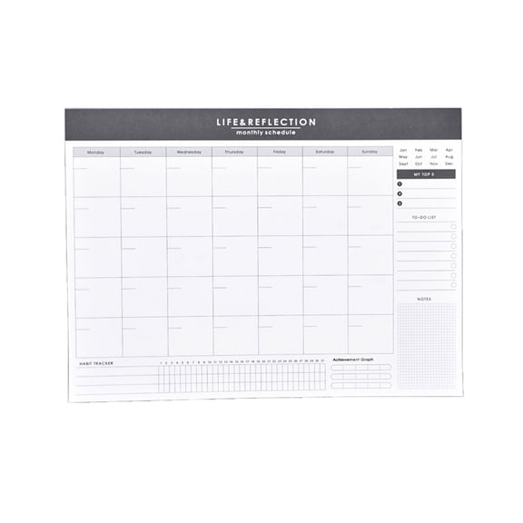Weekly Organiser Schedule Meal Planner Sheets Tear-Off Pad Monthly Calendar Pad Schedule Planner