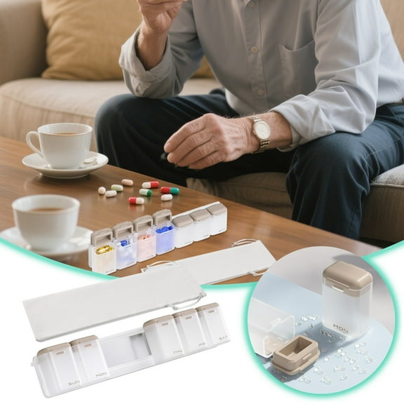 Weekly Organizer for Indoor Use Daily and Decorative Storage 7-Day Weekly Organizer for Home Polyester Construction