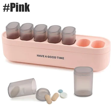 Weekly Pill Organizer 1 Time A Day,Detachable Pill Box 7 Day,7 Compartments Portable Travel Pill Case,Medicine Organizer