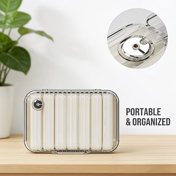 Weekly Pill Organizer 21 Grid Portable Travel Medication Box Moisture Proof Sealed Daily Vitamin Supplement Storage Container for Home, Office, and Travel