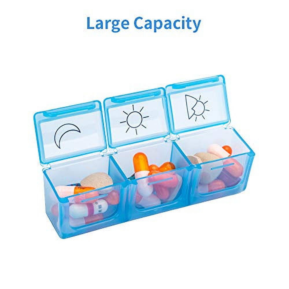 VMVN Daily Pill Organizer Box,Large Medicine Organizer,8 Compartments –  Teskyer US