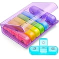 thumbnail image 1 of Weekly Pill Organizer 3 Times a Day, Color-Coded for Easy Tracking | Large 7 Day Pill Box 3 Times a Day, Portable Pill Case for Medication, Vitamins, Fish Oil and Supplements, Dual Protection, 1 of 7