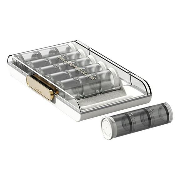 Weekly Pill Organizer 3 Times a Day, Large Travel Pill Box 7 Day, Am Pm Twice Daily Pill Case with Rotatable Handle, Week Pill Holder Container for Vitamin Medicine Supplement Fish Oil, Grey