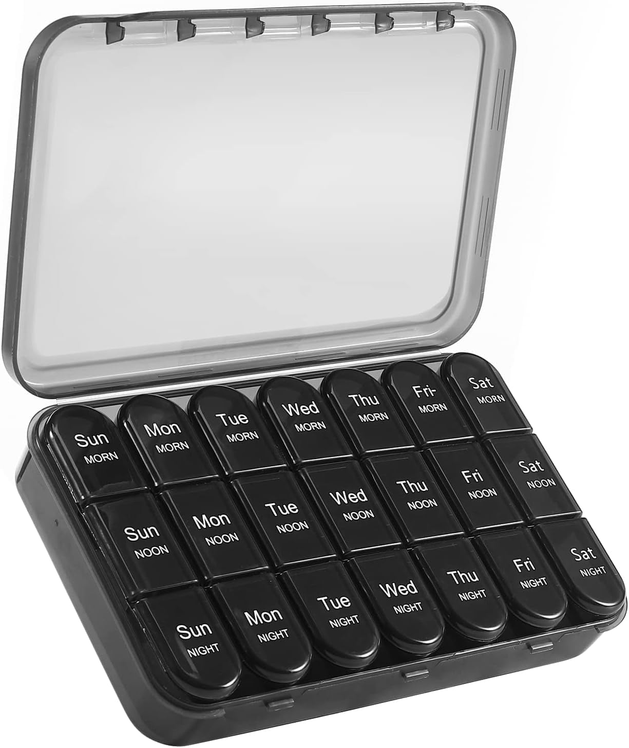 Weekly Pill Organizer 3 Times a Day, Travel Pill Box Case 7 Day, Large ...