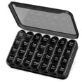 thumbnail image 1 of Weekly Pill Organizer 4 Times a Day, 7 Day Pill Box Case for Travel, Large Medication Container for Daily Vitamin and Medicine, with Portable Compartments (Black), 1 of 7
