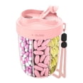 thumbnail image 1 of Weekly Pill Organizer with 7 Compartments, Large Capacity Pill Case for Vitamins Supplements Medication, Portable Dispenser with Secure Lid Strap for Travel Home, Pink, 1 of 7
