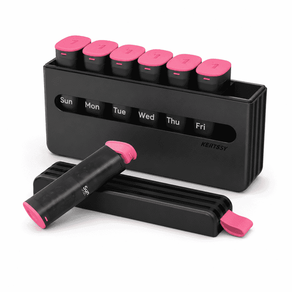 Weekly Pill Organizer, 7 Day Travel Pill Box, Easy Open Large Capacity Pill Case