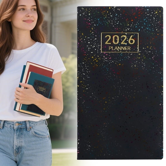 Weekly Plan Sticky Notes Book Notebook Memo Book With Thick Cover And Colorful Pages Hardcover Book With Pockets Tools, 2026 Weekly Planner Notebook, Colorful Sticky Note Book