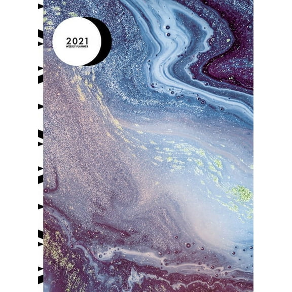 Weekly Planner 2021 8.5 x 11: 12 Month Hardcover Planner 2021 January - December 2021 2 Pages per Week Blue Marble Desig, (Hardcover)