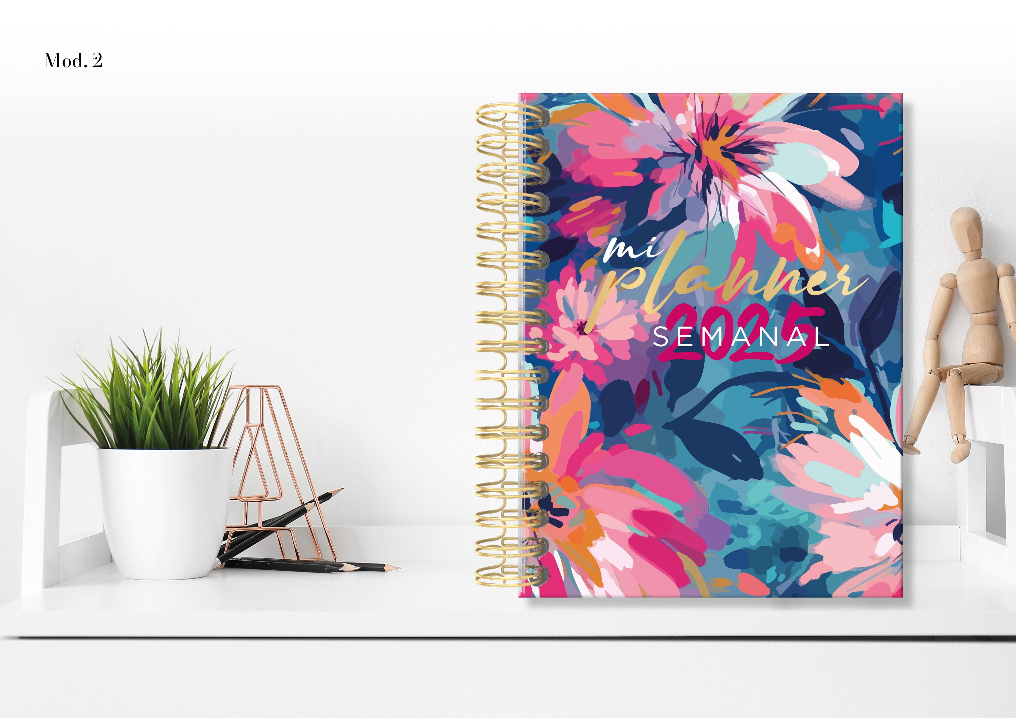 Weekly Planner 2025 Floral by Pura Vida Books