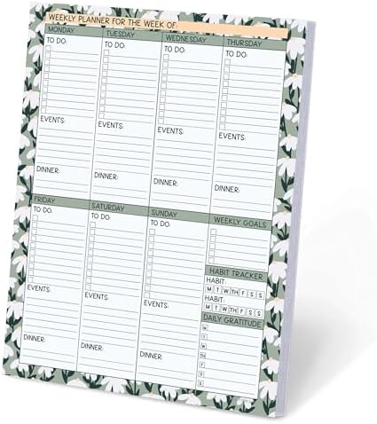 Weekly Planner 2025 Notepad - Undated Planners to-do List, 52 Tear-off ...