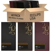E-Clips USA Executive Series 2025 Weekly Planner Calendar Planner Notebook, 3” x 6”, 48-Pack