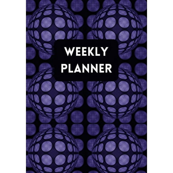 Weekly Planner: Abstract Pattern Purple, (Paperback)