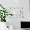 thumbnail image 1 of Savings Weekly Planner Hanging Clear Dry Erase Board,Acrylic Planning Board Office Message Board,Reusable Week Calendar with Hook and Hanging String for Home Office, 1 of 8